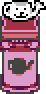 A regular watering can with the face of the Annoying Dog