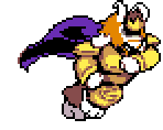 Asgore charging at Kris and Susie