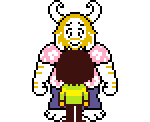 Asgore overworld hug Kris.gif