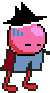 Ball as seen in Chapter 4, wearing Shadowguy's hat and Bloxer's legs