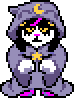 Catti wearing her clairvoyant attire during the Festival