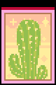 Cowboy minigame poster featuring a cactus