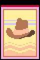 Cowboy minigame poster featuring a cowboy hat