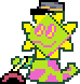 A Floradinn dressed as a train conductor