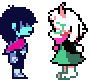 Kris overworld comfort Ralsei.gif