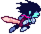 Kris's running animation with their sword drawn