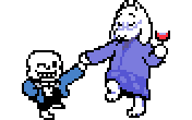 Sans and Toriel overworld dancing.gif
