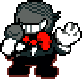 Small Mike talking into his microphone