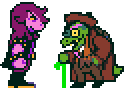 Susie and Gerson overworld proud.gif