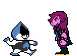 Susie and Lancer overworld high five.gif