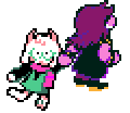 Susie overworld Ralsei drag.gif