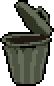 An opened trash can as it appears in TV World