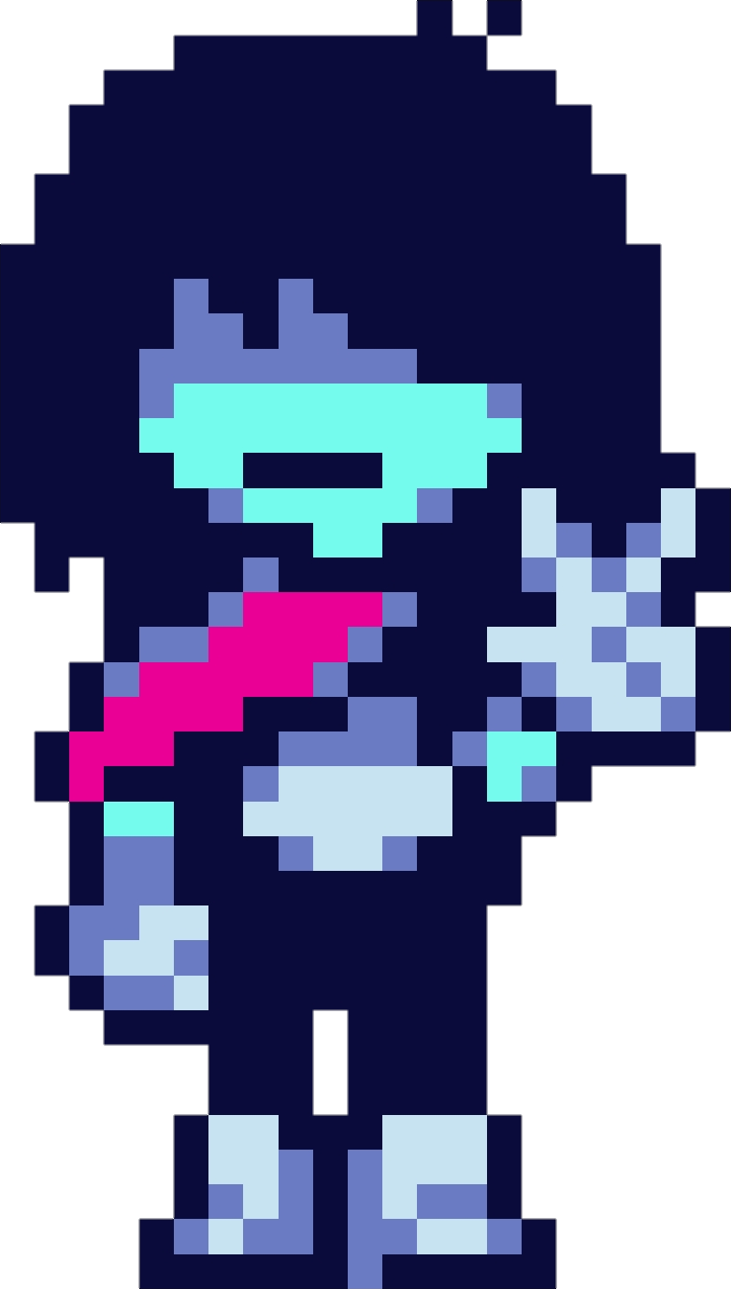 File:Kris overworld peace gesture.png - The Deltarune Wiki