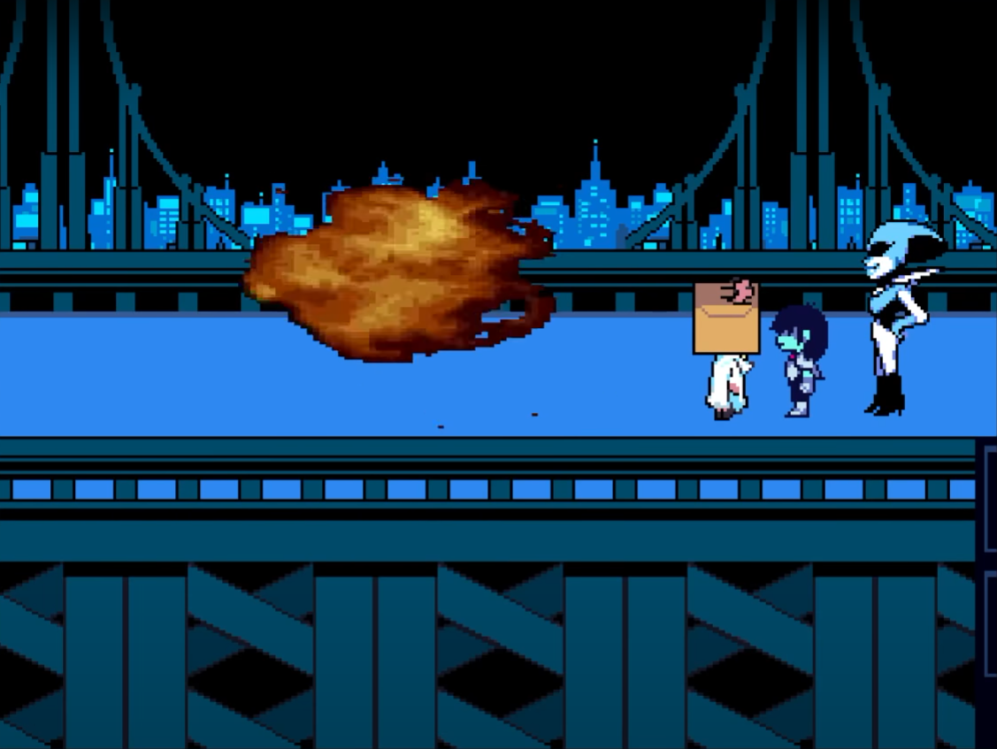 File:Queen screenshot car exploding.png - The Deltarune Wiki