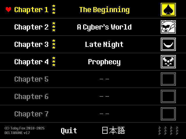 Chapter Select Gui File:Chapter Select screenshot completion.png - The Deltarune Wiki