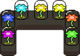 The 7 Colored Flowers as seen in the Light World