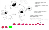 多种未实装树类敌人的概念图，展示于 Undertale 六周年纪念直播中。[3]