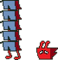 Bloxer in Castle Town lamenting its lost pants parts