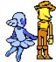 Blue yellow turnaround hug.gif