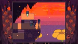 Dynamic Border for the Cliffs, lit by the orange sun