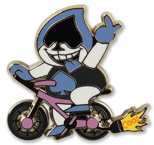 Cool Bike Lancer Spinning Enamel Pin merch.png