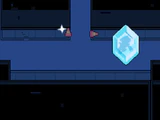 Cyber City's Second Alleyway SAVE point during the Weird Route, which is slightly moved to the left