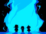 The party gazing at a Dark Fountain