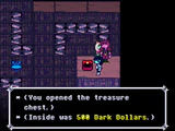 Obtaining 500 D$ from a treasure chest in the Dark Sanctuary