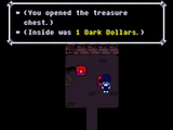 Obtaining 1 D$ from a treasure chest in Queen's Mansion