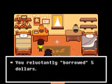 Obtaining 5 dollars from Asriel's drawer in Chapter 4