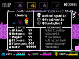 Equip screen