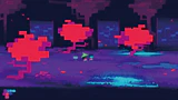 Concept art of Kris and Ralsei exploring Field