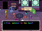 6 of the 7 Colored Flowers welcome Pink to their team