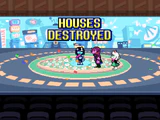 Receiving 1 POINT after destroying 18 tiny houses
