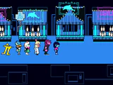 The party at Cyber City's ball-toss stalls