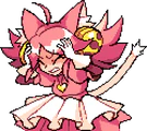 Pink clutching her head