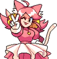 Pink's cheerful dialogue portrait