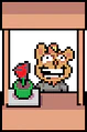 Pizzapants waiting for his date with Pizzarina