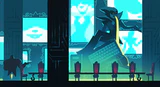 Concept art of the mansion's dining room by Gigi D.G.