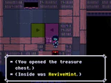 Obtaining a ReviveMint from a treasure chest in the Dark Sanctuary