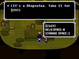 Rhapsotea sold in the Old Man's shop
