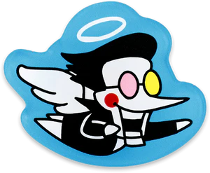 Spamton Acrylic Clip Badge merch.png