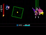 Spamton NEO using Rudinn's Diamond Release attack