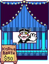 Spamton overworld kissing booth.gif