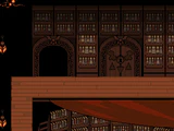 The Delta Rune depicted on doors in the Study