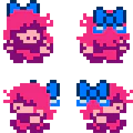 佩戴着缎带的 Susie。