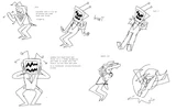 Concept art of Tenna's battle moves by Toby Fox