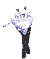 Tenna dancing in a black tuxedo with a cane