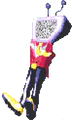 Tenna's death animation after the Knight cuts his arms off
