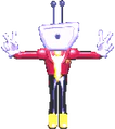 Tenna doing the "TV Pose" in the T-rank room